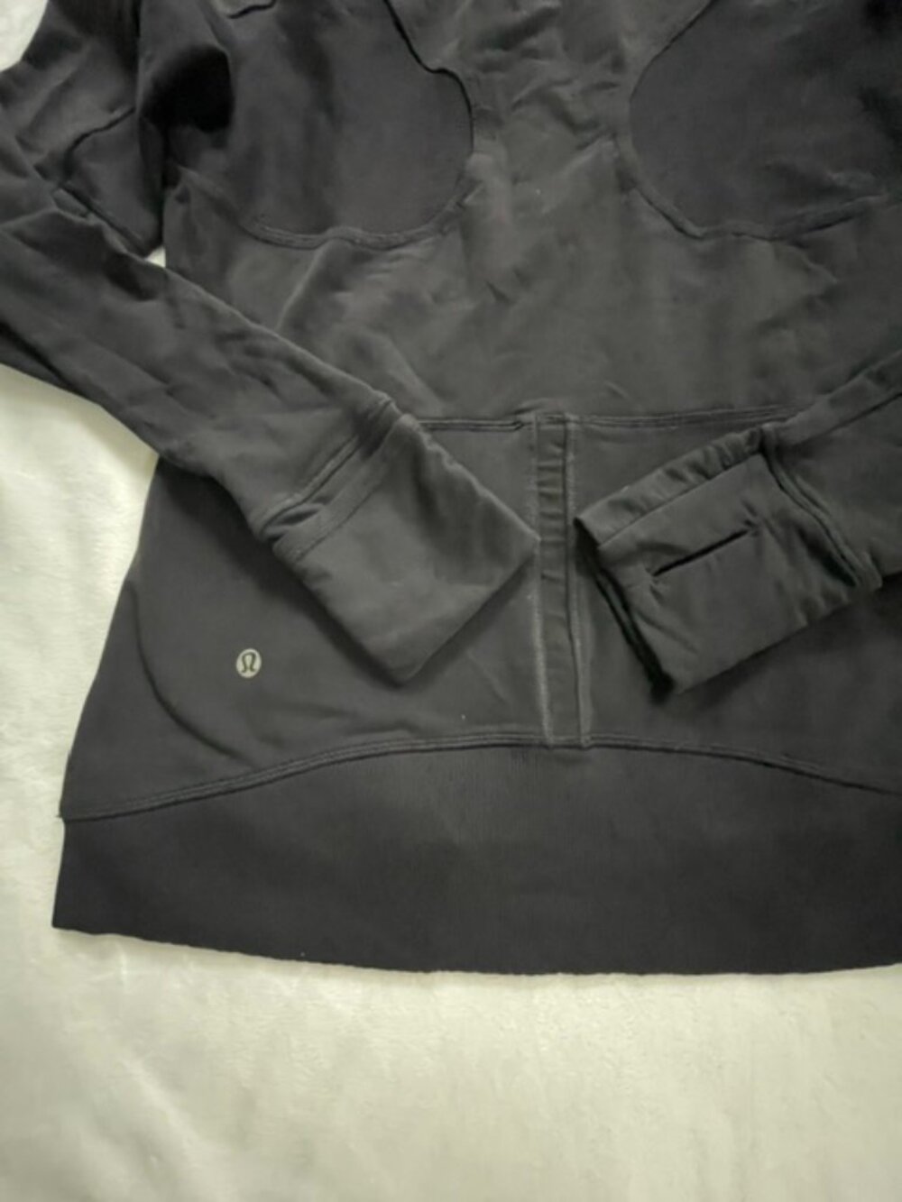 Lululemon Hooded Athletic Jacket Women's Pullover Half-Zip, Black, Size 8 - Picture 7 of 10
